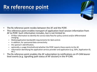 Pcrf Rx Interface Policy control in epc | PPTX