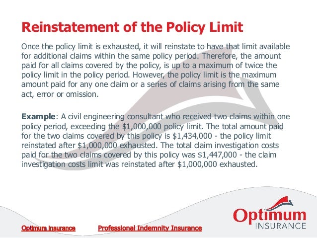 Policy features and claim examples