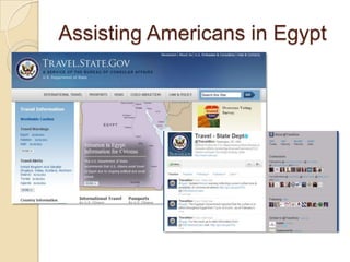 Assisting Americans in Egypt
 