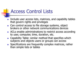 Access Control List Classification Policy formation and enforcement.ppt