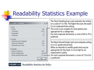 Raedability Examples Policy formation and enforcement.ppt