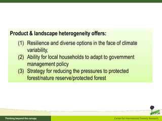 Policy framework for complementary integrated Management of Timber and Non-timber Forest Products to Enhance Local Livelihoods in Indonesia