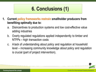 Policy framework for complementary integrated Management of Timber and Non-timber Forest Products to Enhance Local Livelihoods in Indonesia
