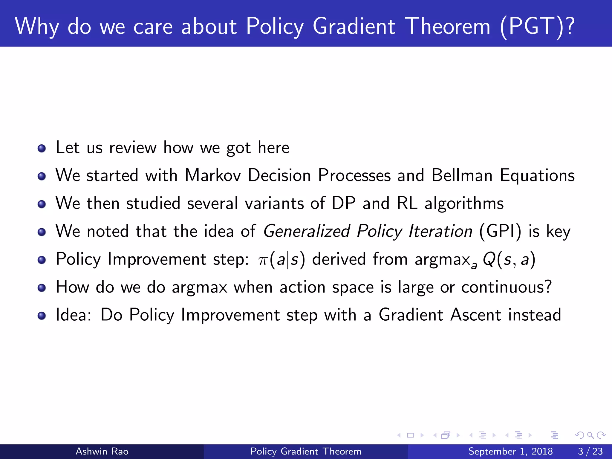 Policy Gradient Theorem | PDF