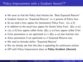 Policy Gradient Theorem
