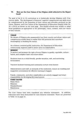 Policy Guidelines on Classroom Assessment for the K to 12 Basic ...
