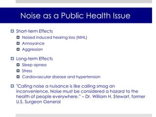 Noise Code Enforcement:Vehicular noise violations are not an agency priorityJurisdiction of the commissioner of the Department of Environmental Protection (DEP)Noise complaints are received via NYC 3-1-1 phone systemVehicular noise complaints are transferred to local police precinct for investigationSource: NYC Department of Information Technology and Telecommunications