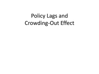 Policy Lags and
Crowding-Out Effect

 