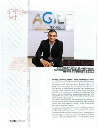 Interview in The Policy Magazine, The UAE Insurance Report 2012