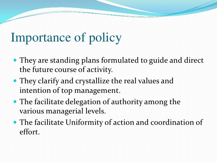 meaning assignment of policy