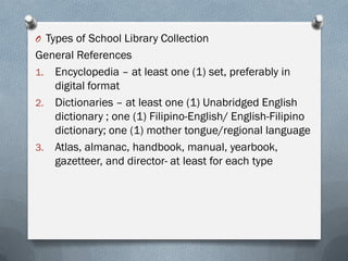Policy on school library establishment, improvement, | PDF
