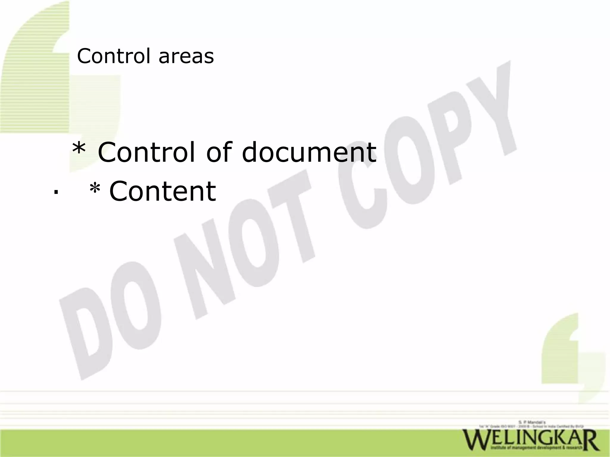 Control areas



 * Control of document
· * Content
 