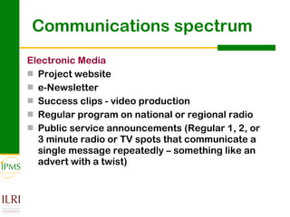 Contributing to evidence-based policy making: IPMS approach
