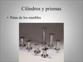 Cilindros y prismas Patas de los muebles 