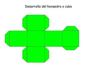 Desarrollo del hexaedro o cubo 