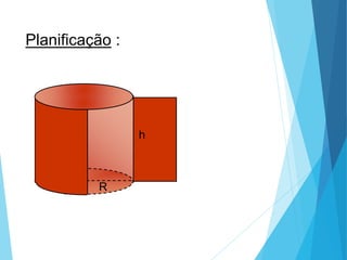 MATEMÁTICA, Ensino Médio, 3° ano
Volume do cilindro.
Planificação :
R
x
h
 