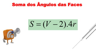 r
V
S 4
).
2
( 

Soma dos Ângulos das Faces
 