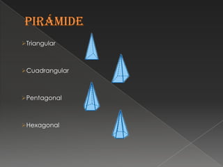Triangular



Cuadrangular



Pentagonal



Hexagonal
 