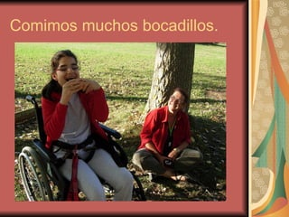 Comimos muchos bocadillos. 