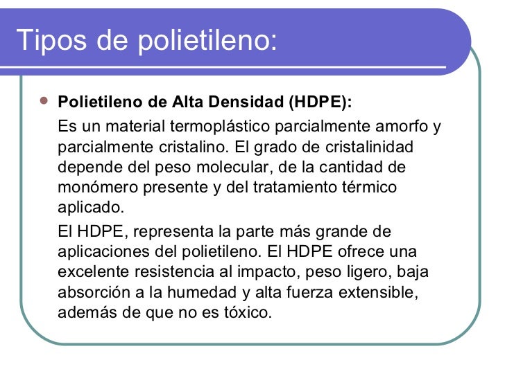 Polietileno de alta densidad 2.0