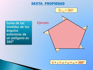 TERCERA PROPIEDADEl número total de diagonales que se puede trazar en un polígono:….. Fórmula generalEjemplo: