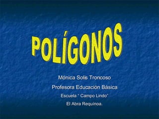 POLÍGONOS Mónica Solis Troncoso Profesora Educación Básica Escuela “ Campo Lindo” El Abra Requínoa. 