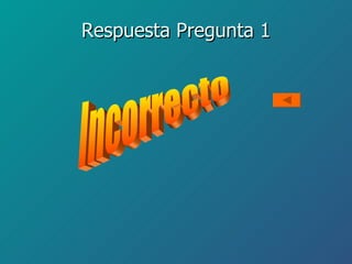 Respuesta Pregunta 1 Incorrecto 