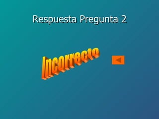 Respuesta Pregunta 2 Incorrecto 