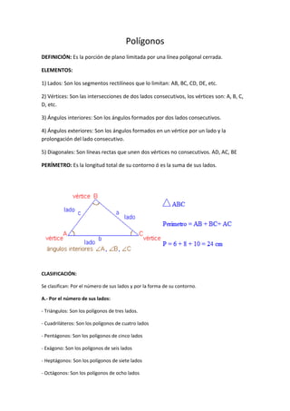POLÍGONOS - CLASIFICACIÓN