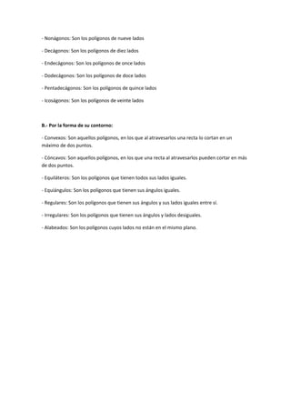 POLÍGONOS - CLASIFICACIÓN