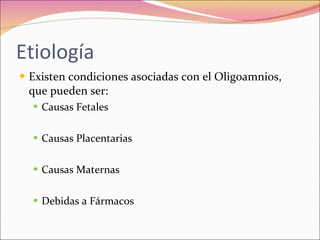 Polihidramnios y oligohidramnios