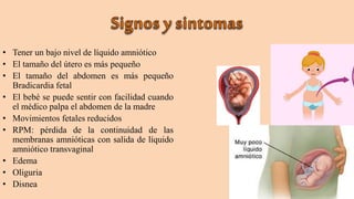 • Ultrasonido cuyas imágenes se usan para buscar la cantidad de líquido amniótico en
el útero.
• Una cardiotocografía en r...