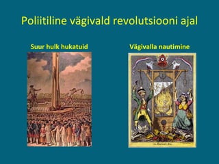 Poliitiline vägivald revolutsiooni ajal Suur hulk hukatuid Vägivalla nautimine 