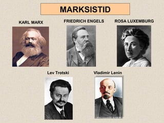 MARKSISTID
KARL MARX FRIEDRICH ENGELS ROSA LUXEMBURG
Lev Trotski Vladimir Lenin
 