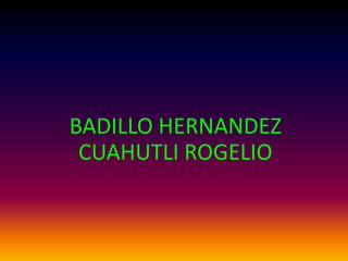 BADILLO HERNANDEZ CUAHUTLI ROGELIO 