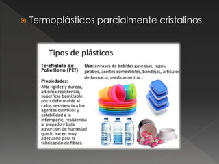  Termoplásticos parcialmente cristalinos
 