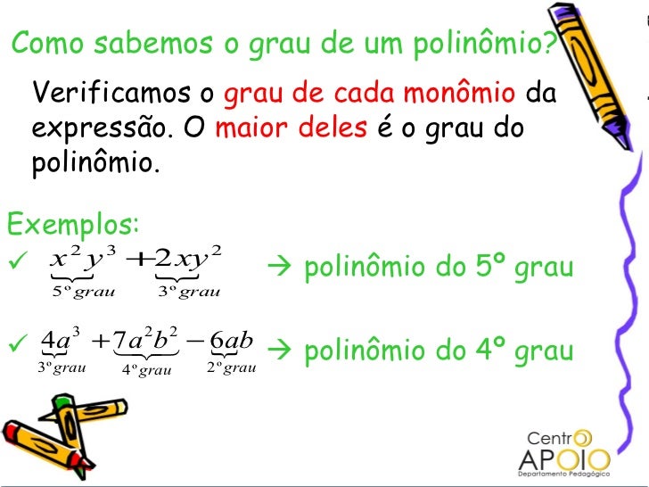 Como Determinar O Grau De Um Polinômio
