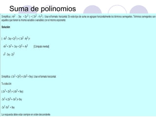Suma de polinomios 