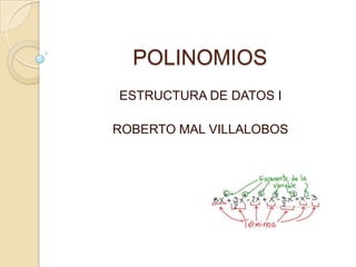 POLINOMIOS
ESTRUCTURA DE DATOS I
ROBERTO MAL VILLALOBOS
 