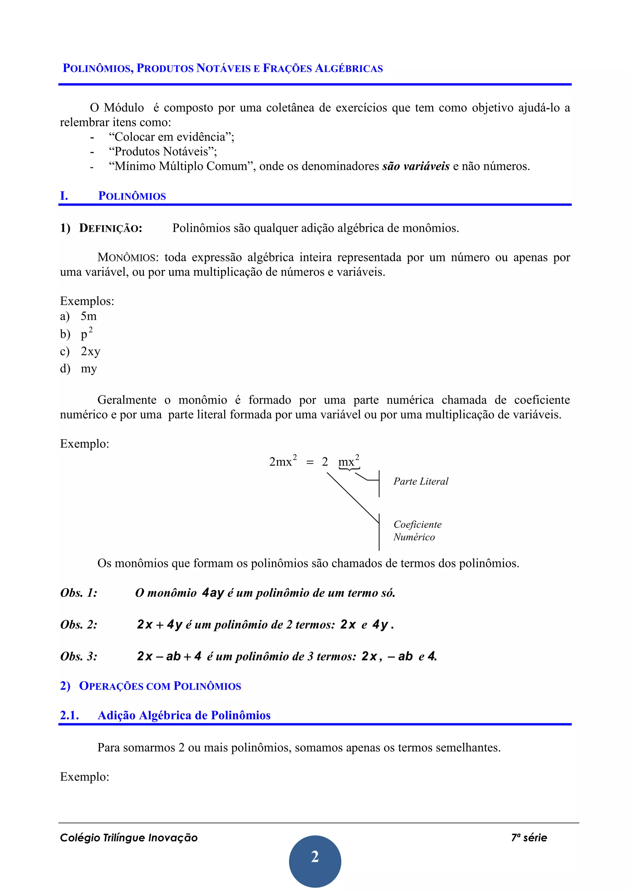 Polinomios 7 serie_matematica | PDF