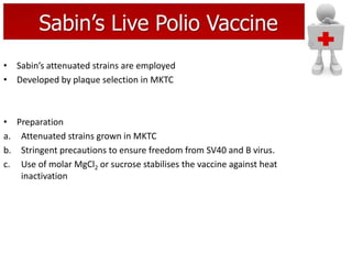 Sabin’s Live Polio Vaccine
• National Immunization Schedule
Age                                Dose


At birth            ...