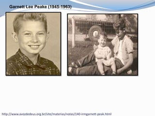 http://www.avozdedeus.org.br/site/materias/notas/140-irmgarnett-peak.html
Garnett Lee Peake (1945-1963)
 