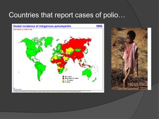 Countries that report cases of polio…
 