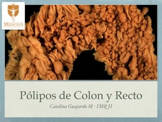 Pólipos de Colon y Recto
Catalina Guajardo M - IMQ II
 