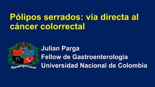 Pólipos serrados: vía directa al
cáncer colorrectal
Julian Parga
Fellow de Gastroenterología
Universidad Nacional de Colombia
 