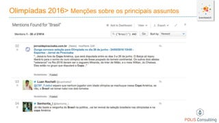 Olimpíadas 2016> Menções sobre os principais assuntos
 