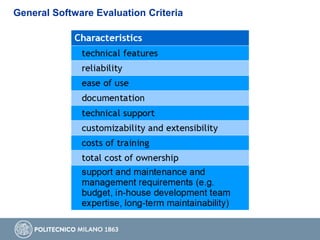 General Software Evaluation Criteria
 