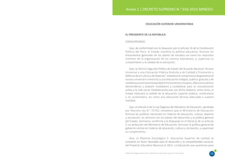 Política de aseguramiento de la calidad de la Educación Superior | PDF
