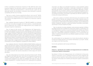 Política de aseguramiento de la calidad de la Educación Superior | PDF