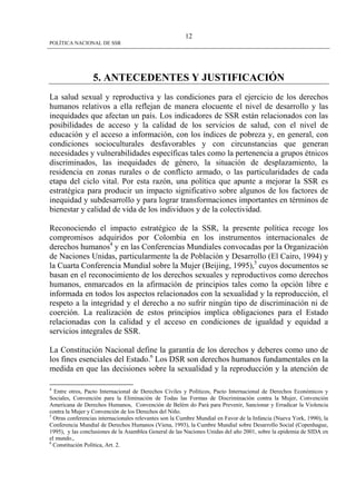 Politica Nacional De Ssr